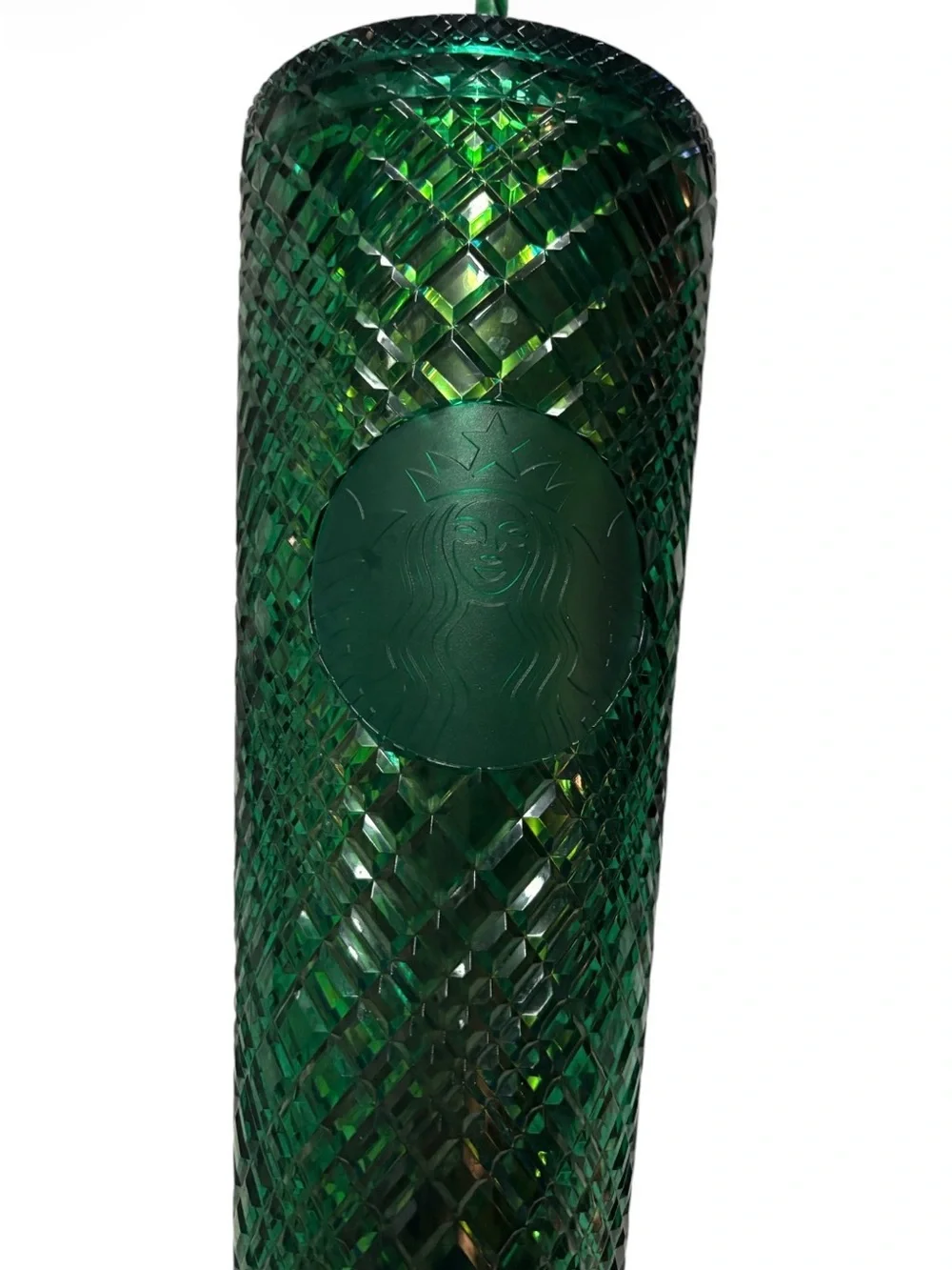 Starbucks Green Diamond Tumbler with straw